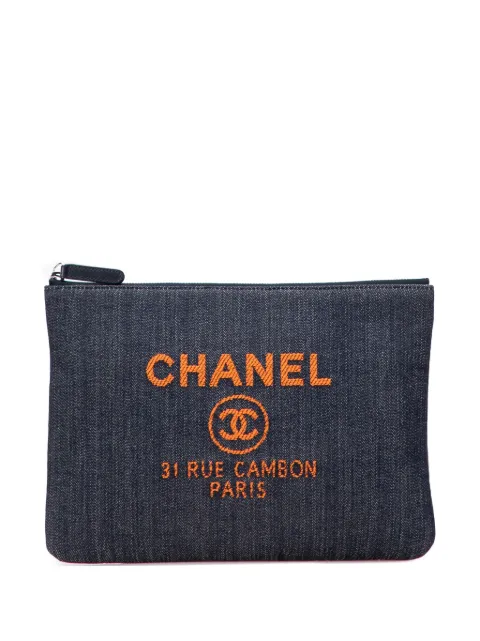 CHANEL Pre-Owned 2016-2017 Medium Denim Deauville O Case clutch bag
