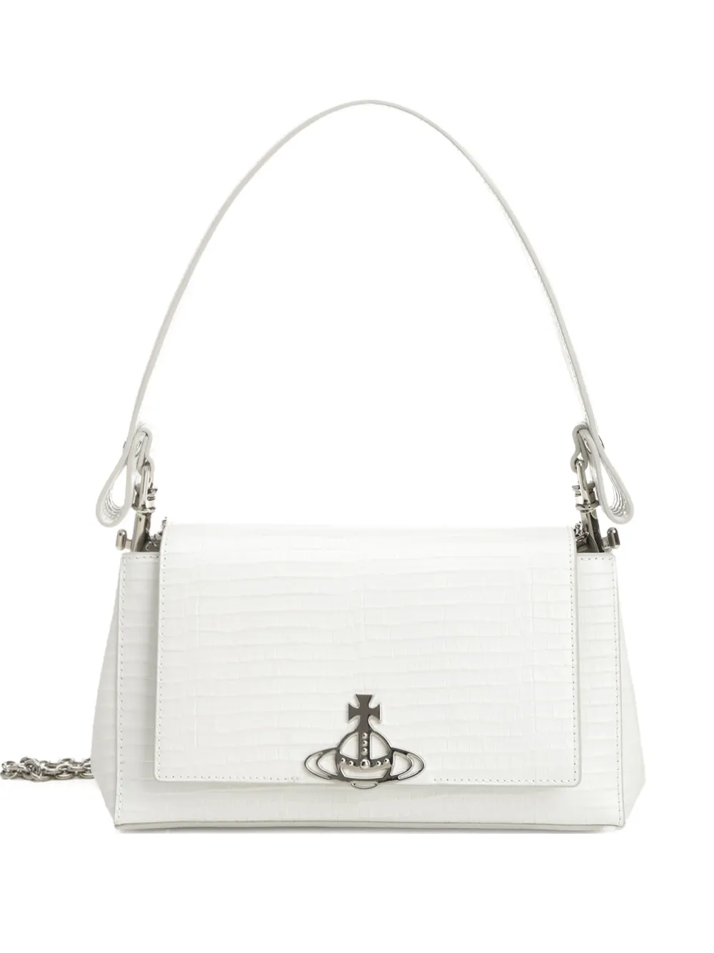 Vivienne Westwood medium Hazel leather shoulder bag - ホワイト Vivienne Westwood medium Hazel leather shoulder bag - ホワイト