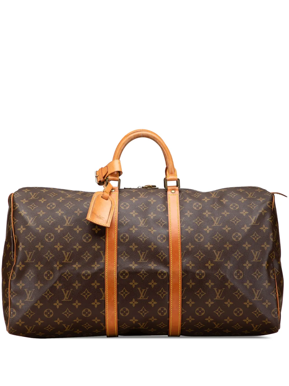 Louis Vuitton Pre-Owned 1987 モノグラム キーポル 55 ボストンバッグ - ブラウン Louis Vuitton Pre-Owned 1987 モノグラム キーポル 55 ボストンバッグ - ブラウン