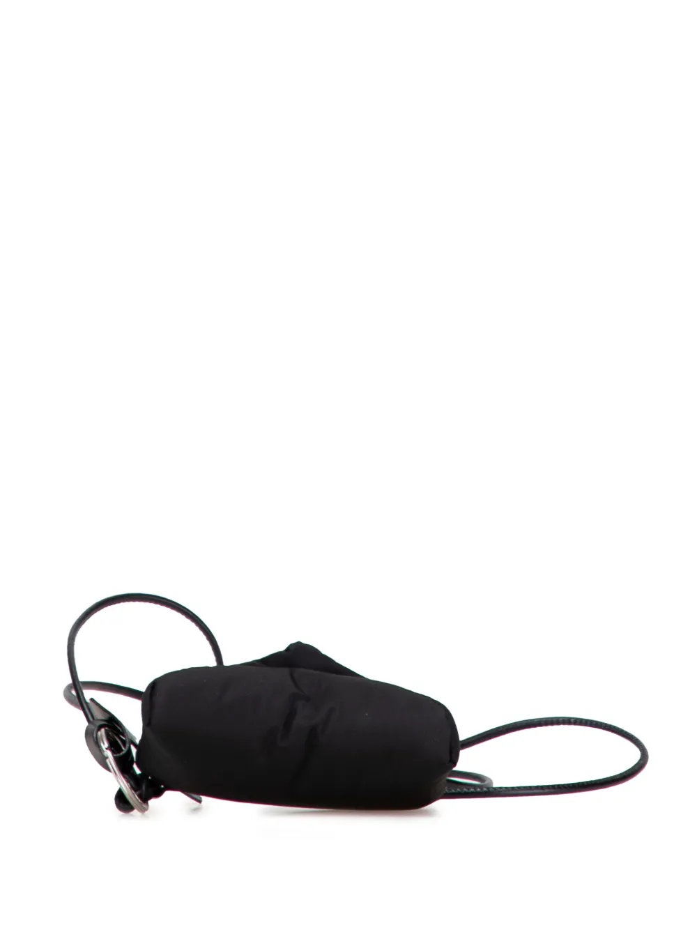 Pre-owned Saint Laurent 2024 Mini Nylon Cassandre Envelope Pouch In Black