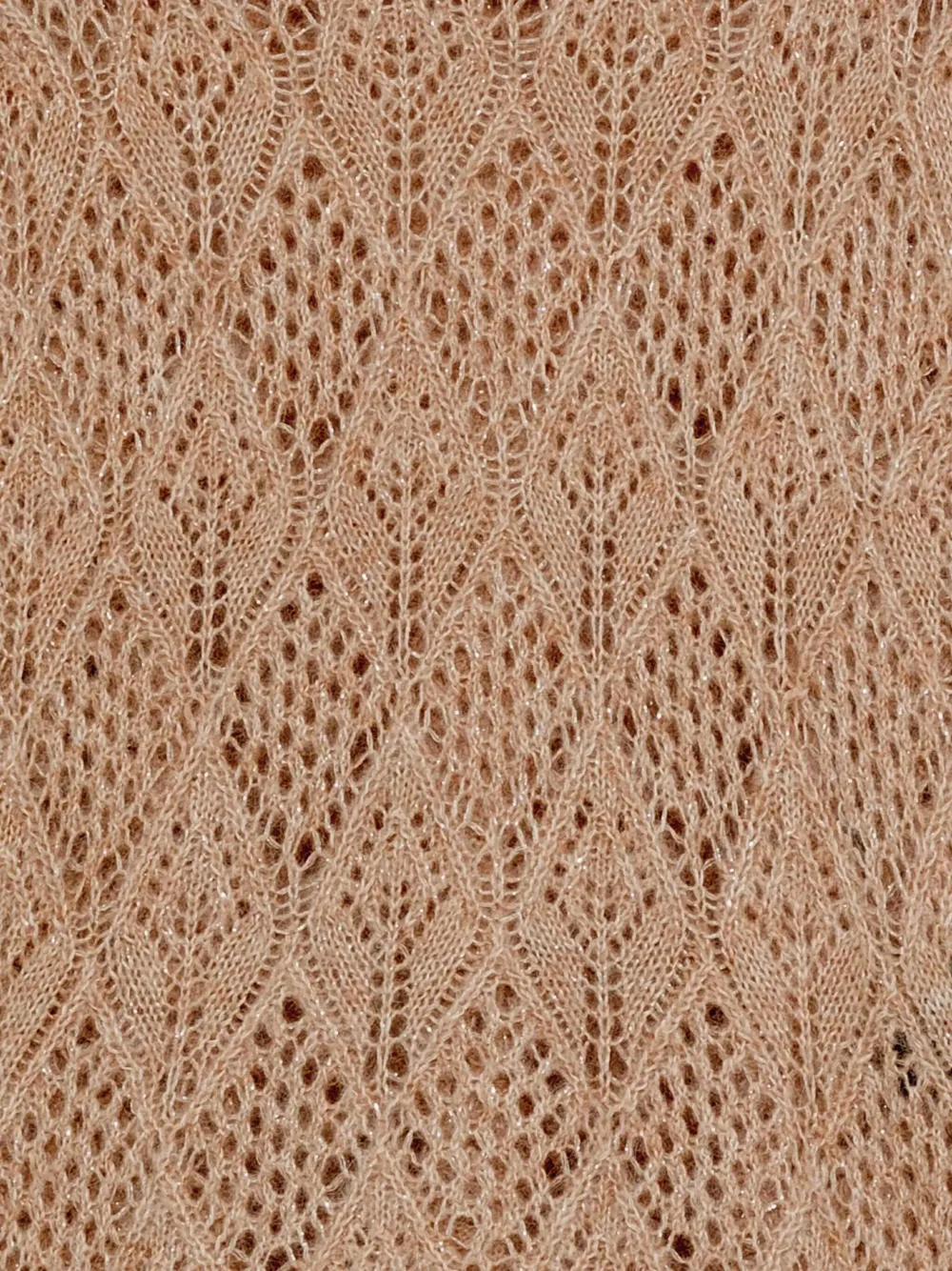 Open-Knit Round-Neck Sweater