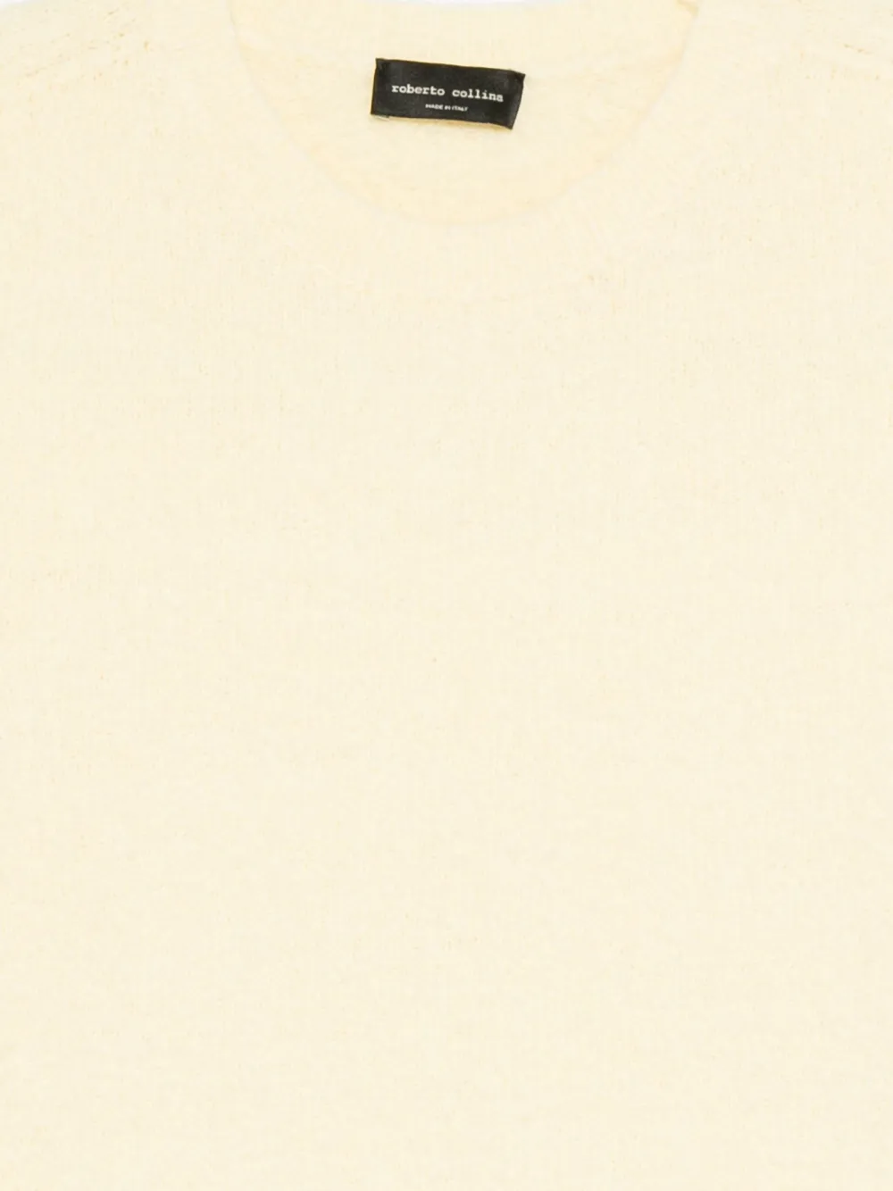 Roberto Collina Wool Crew Neck Sweater In Yellow
