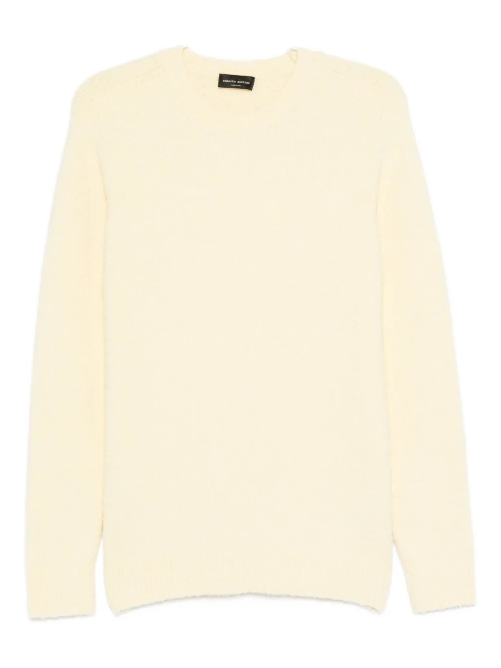 Roberto Collina Wool Crew Neck Sweater In Yellow