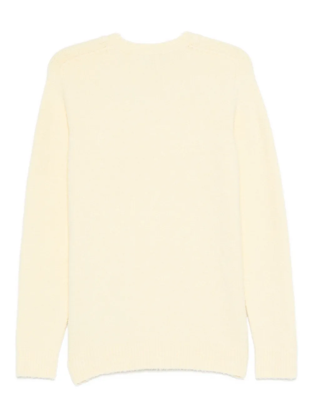 Roberto Collina Wool Crew Neck Sweater In Yellow