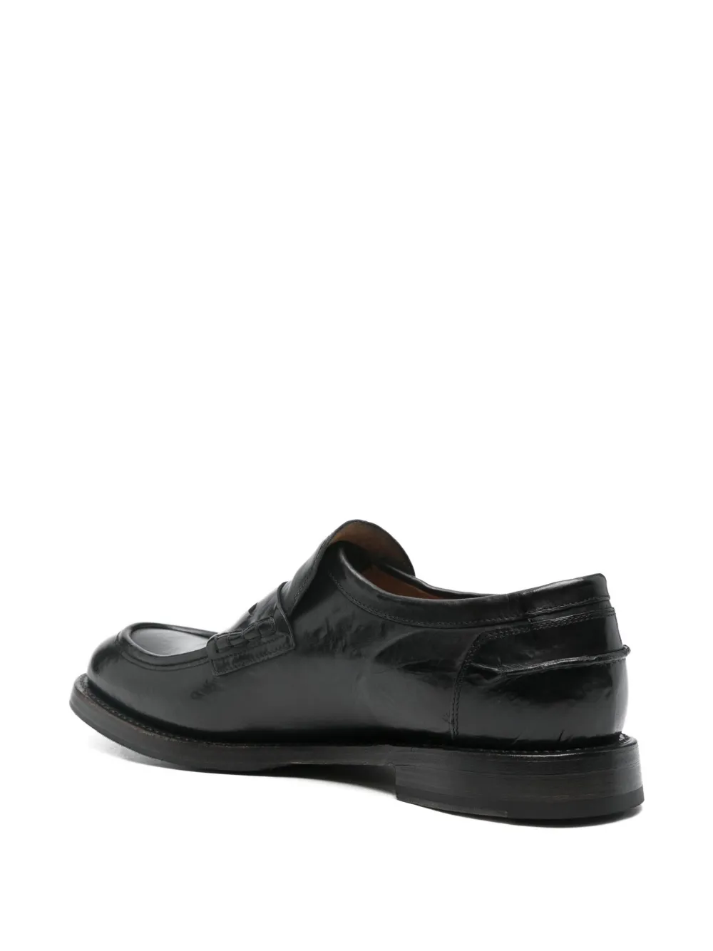 Silvano Sassetti penny-strap leather loafers Black