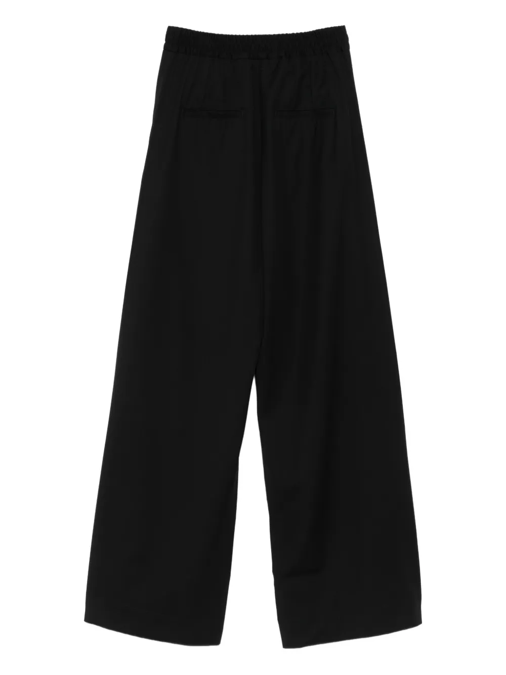Isabel Benenato elastic-waist trousers - Zwart