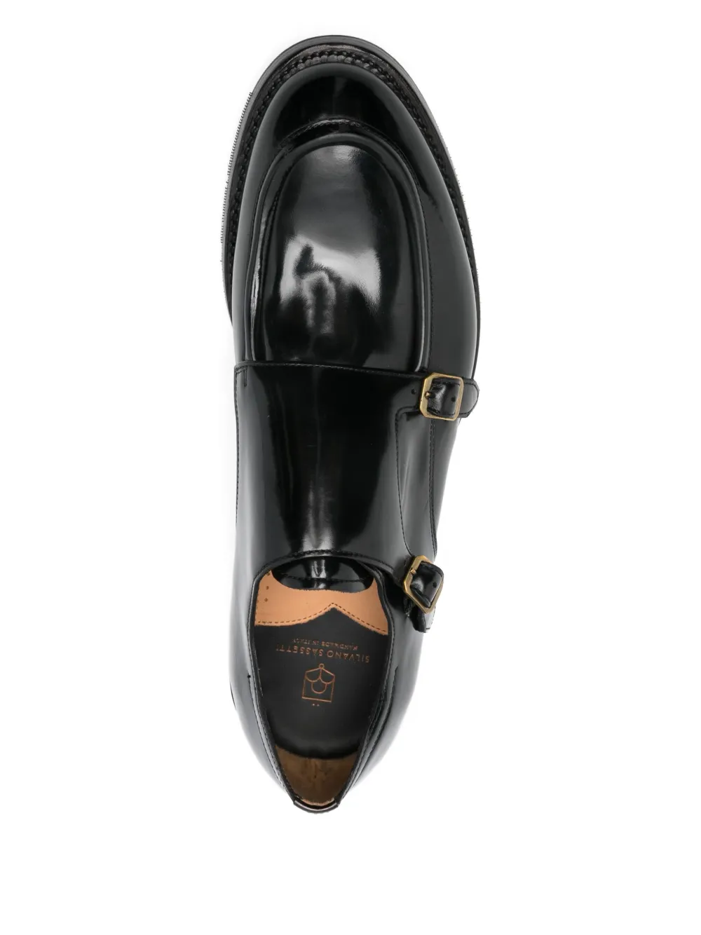 Silvano Sassetti Double-buckle Leather Shoes In Black