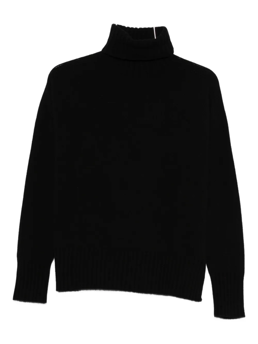 Roberto Collina Turtleneck Ribbed Sweater In Black
