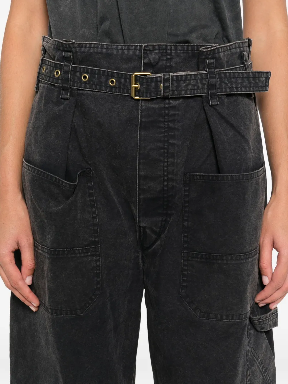 Isabel Marant Étoile Isabel Marant Etoile Washed Black Cotton Trousers Women In Black