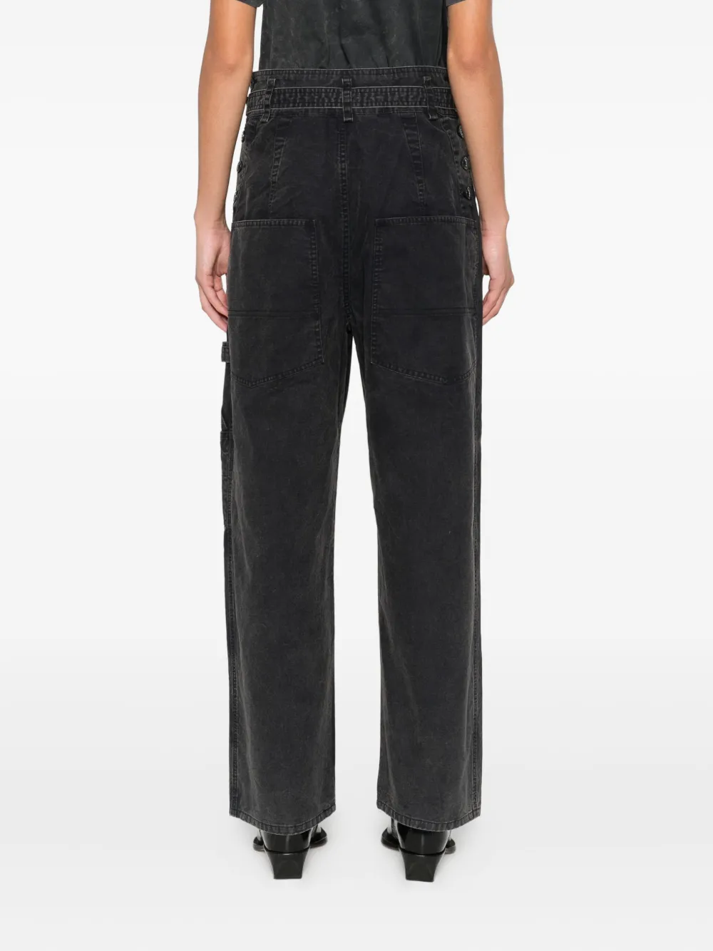 Isabel Marant Étoile Isabel Marant Etoile Washed Black Cotton Trousers Women In Black