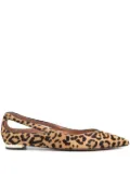 Aquazzura leopard-print ballet flats - Brown