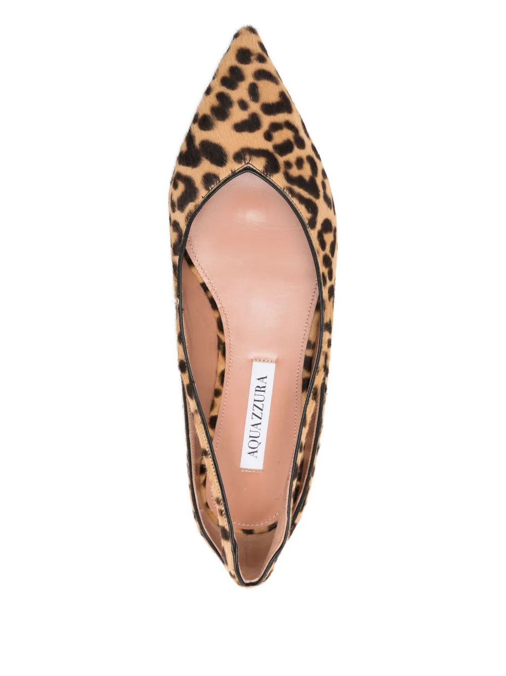 Aquazzura leopard-print ballet flats Brown
