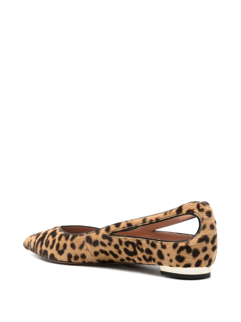Aquazzura leopard-print ballet flats Brown