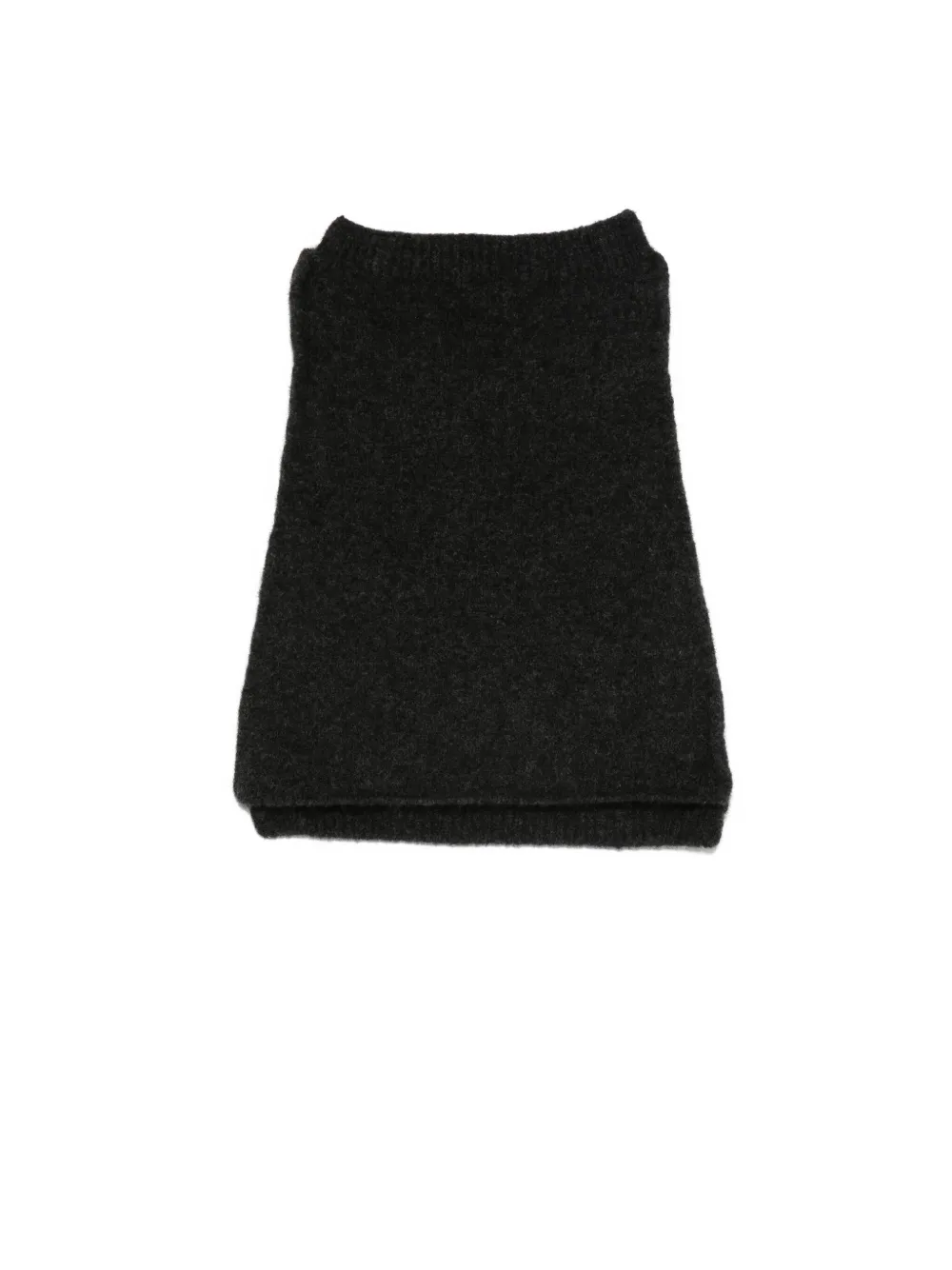 Isabel Benenato Wool Scarf In Black