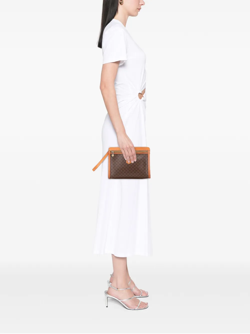 Celine Pre-Owned 1993 Macadam Coated Canvas clutch bag | Pre-Owned | Image 2