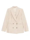 Peserico double-breasted notched blazer - Neutrals