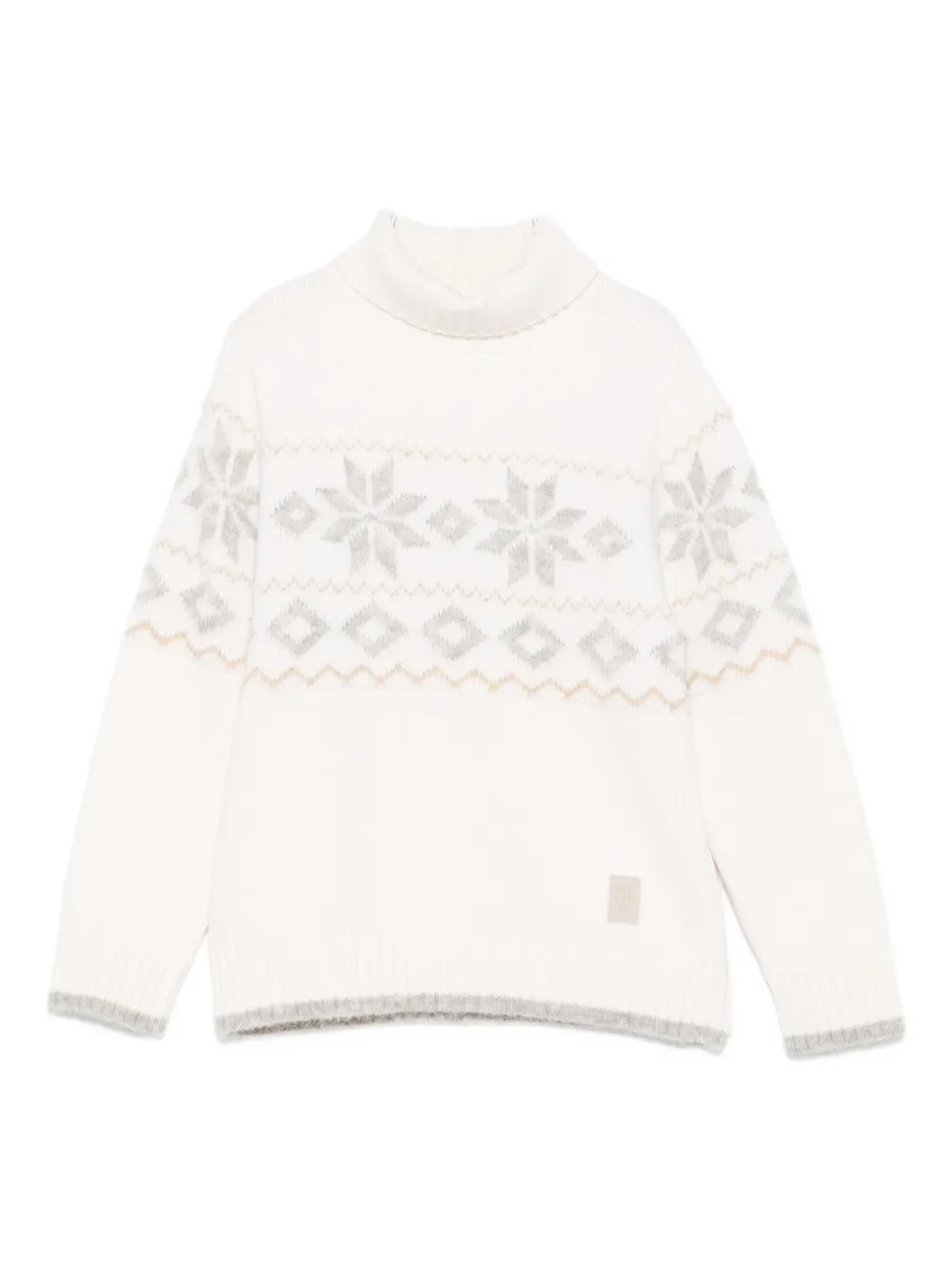 Eleventy Kids snowflake-pattern sweater | White | Image 1
