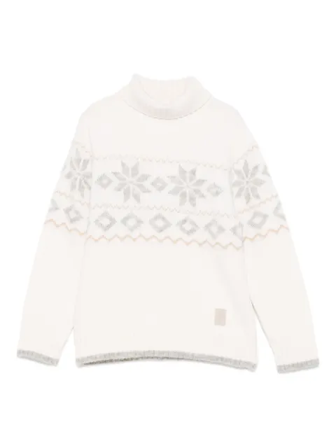 Eleventy Kids snowflake-pattern sweater