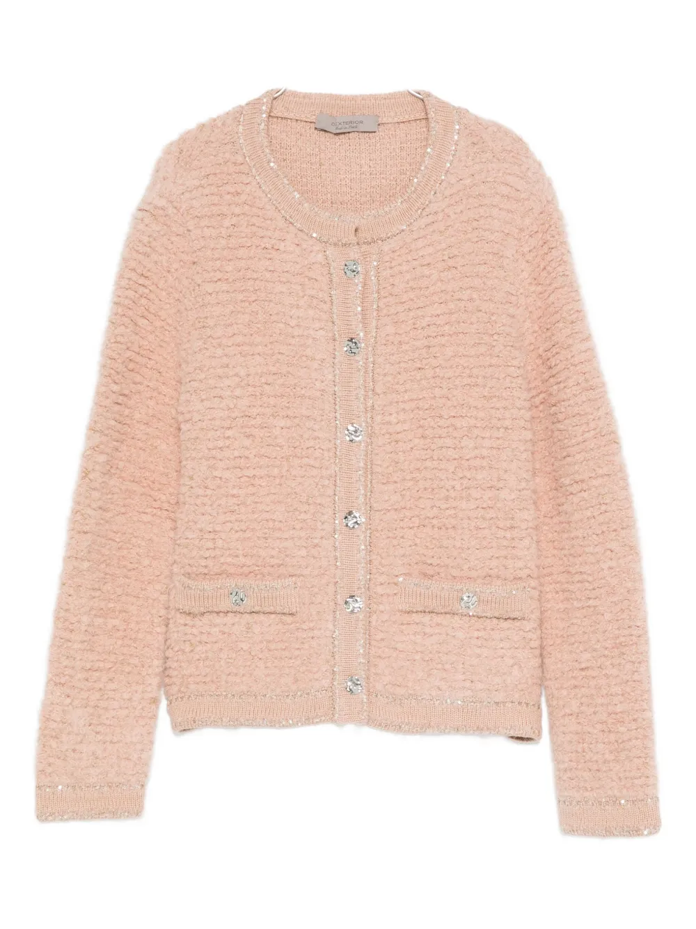 D Exterior Round Neck Long-sleeved Sweater In Neutral
