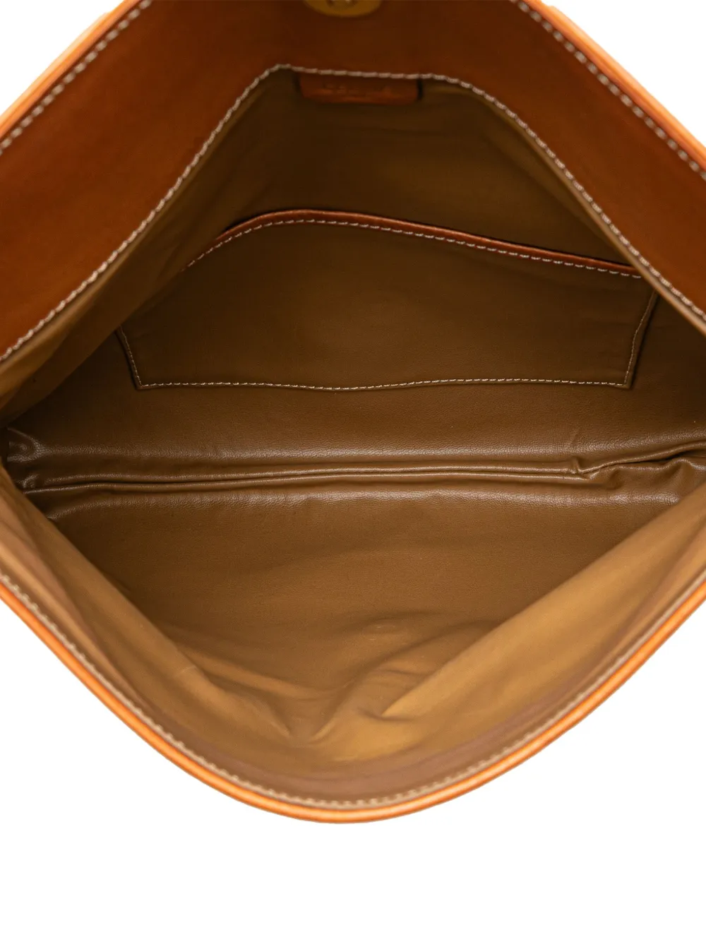 Pre-owned Celine 2005 Macadam Coated Canvas Clutch Bag In Brown