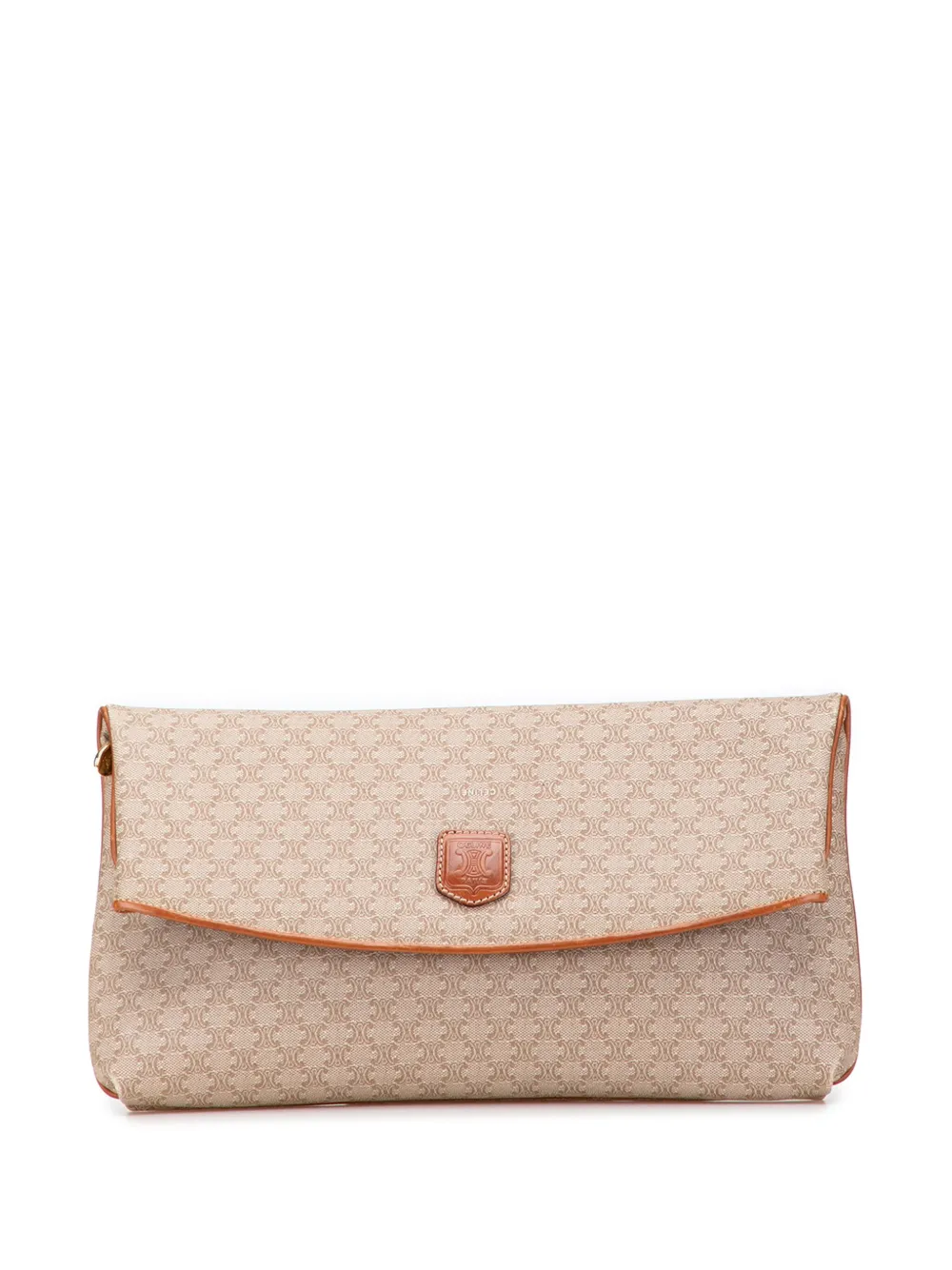 Celine Pre-Owned 2005 マカダム コーテッドキャンバス クラッチバッグ - ブラウン Celine Pre-Owned 2005 マカダム コーテッドキャンバス クラッチバッグ - ブラウン