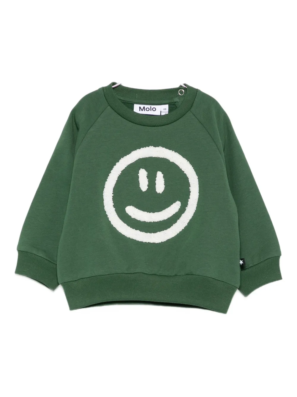 Molo Face-print Sweatshirt In Green