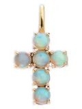 We by WHITEbIRD 18K yellow gold Ismène Cross opal pendant - Blue