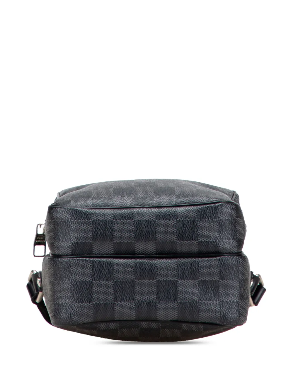 Pre-owned Louis Vuitton 2008 Damier Graphite Rem Crossbody Bag In Black