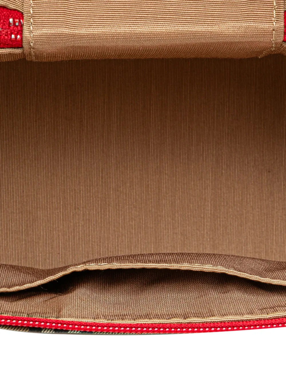 Pre-owned Burberry 2000-2017 Haymarket Check Canvas Vanity Bag In Brown