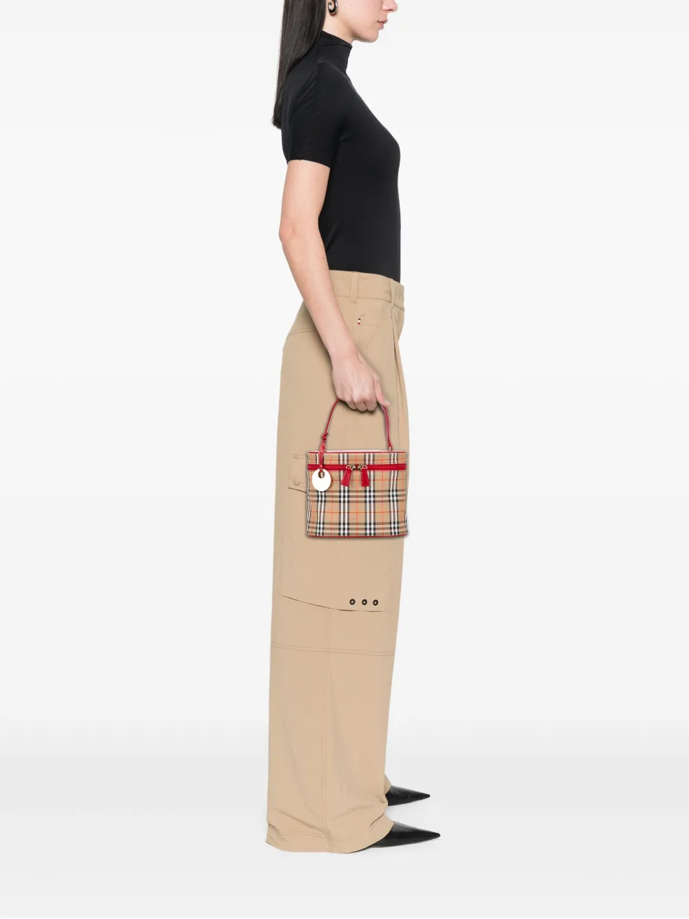 Burberry Pre-Owned bolso vanity con lona y motivo Haymarket Check 2000-2017 | Pre-owned | Image 2