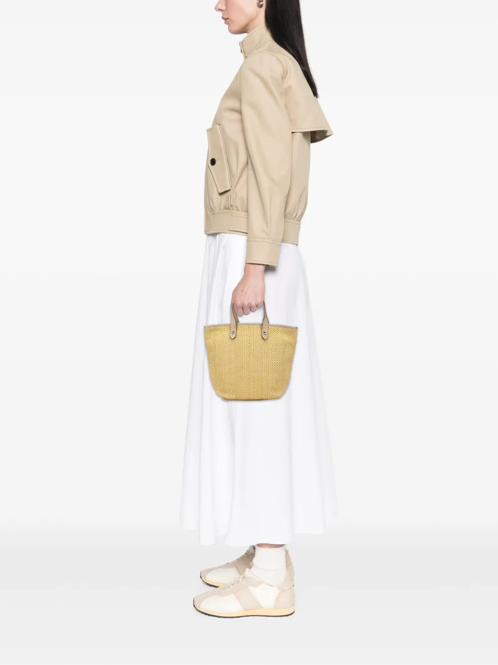 Hermès Pre-Owned 2008 Polyester and Leather Chennai PM tote bag | Pre-Owned | Image 2