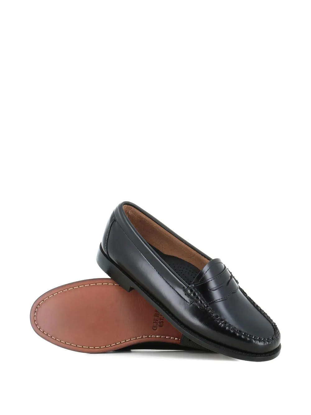 G.H. Bass & Co. leather penny-slot loafers Black
