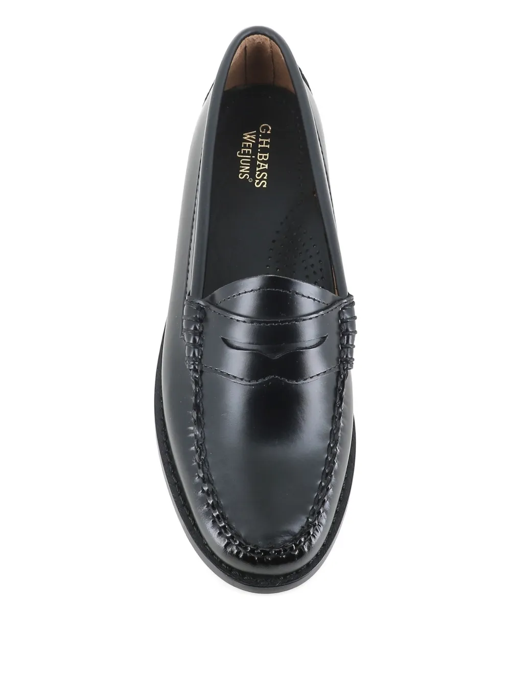 G.H. Bass & Co. leather penny-slot loafers Black