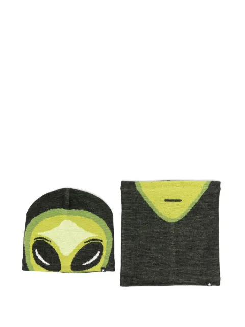 Molo alien-face hat-neck gaiter set (set fo two)