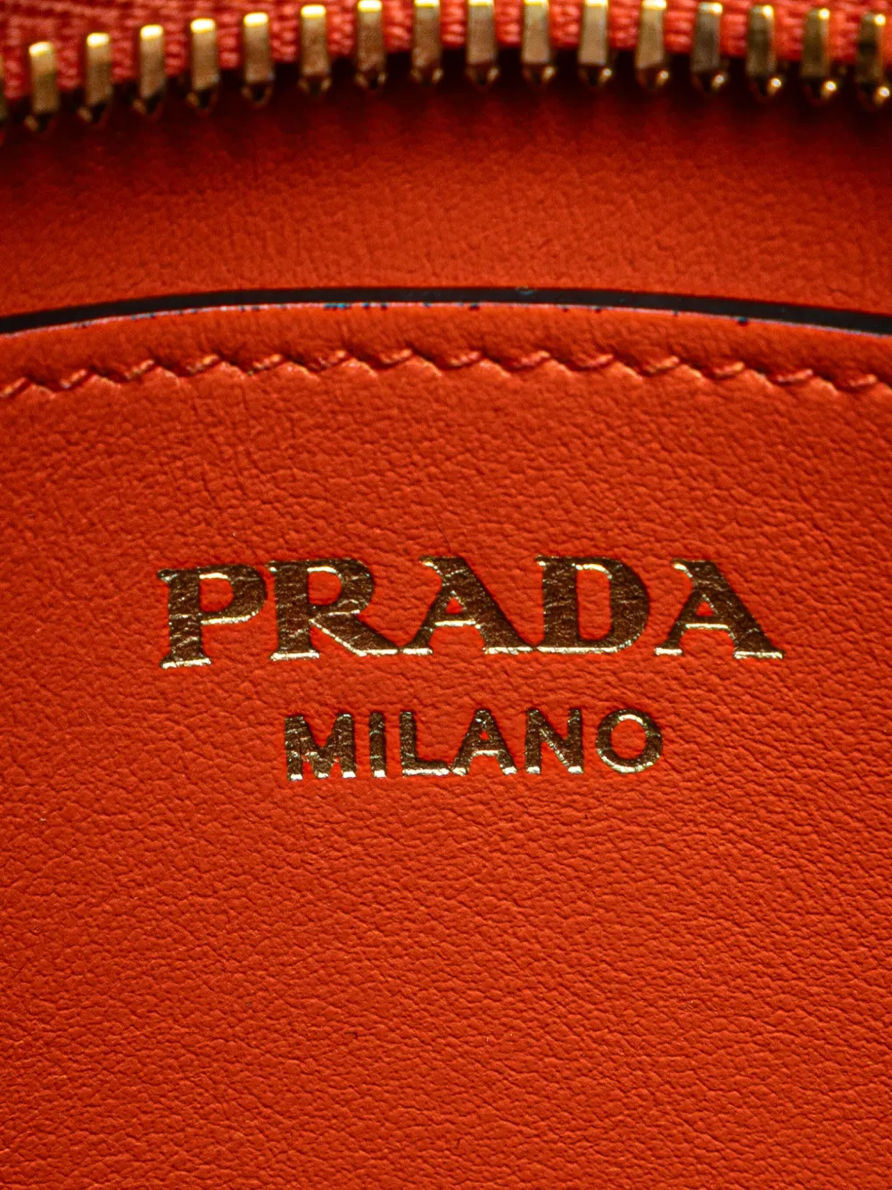 Pre-owned Prada 2013-2025 Saffiano Vernice Esplanade Crossbody Bag In Orange