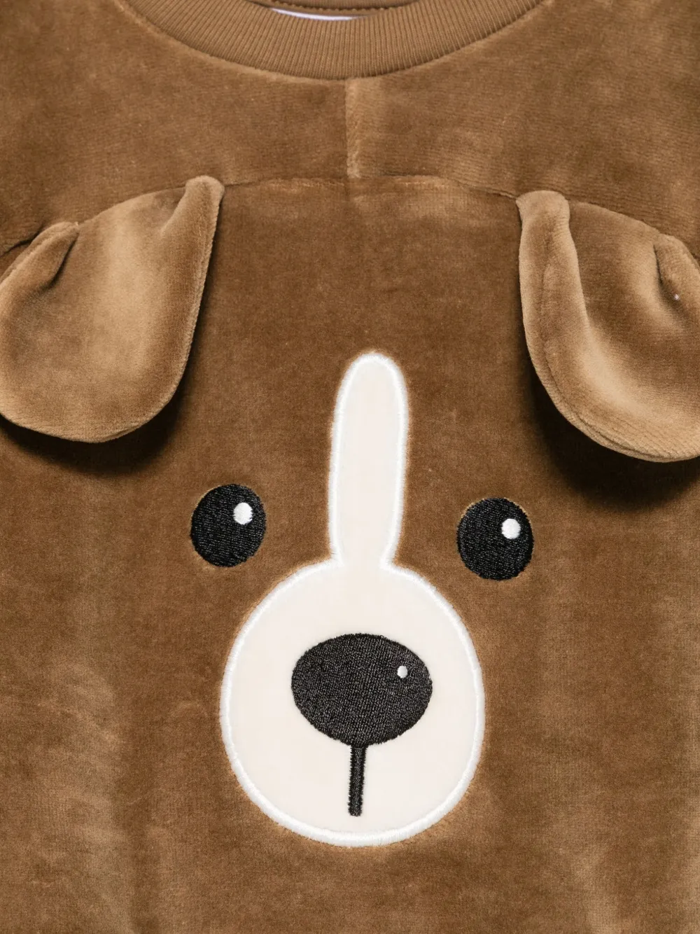 Molo Fluwelen sweater met hond Bruin