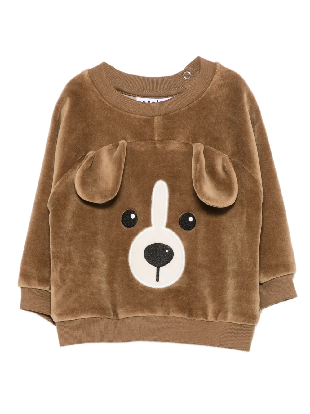 Molo dog-face velour sweatshirt | Brown | Image 1