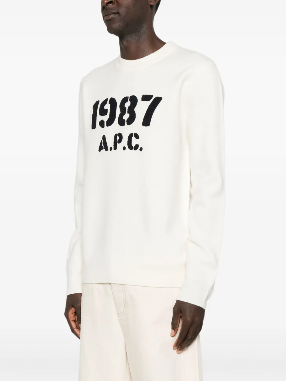 A.P.C. Trui met hoge hals Beige