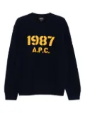 A.P.C. crew-neck long-sleeve sweater - Blue