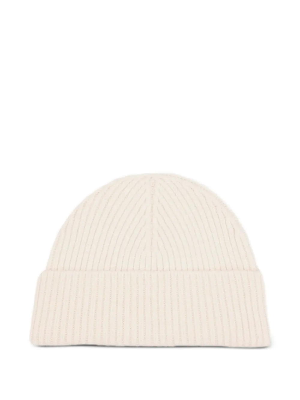 AMI Paris ribbed folded-brim beanie hat | Men | Image 2