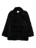 Gestuz long-sleeve textured coat - Black
