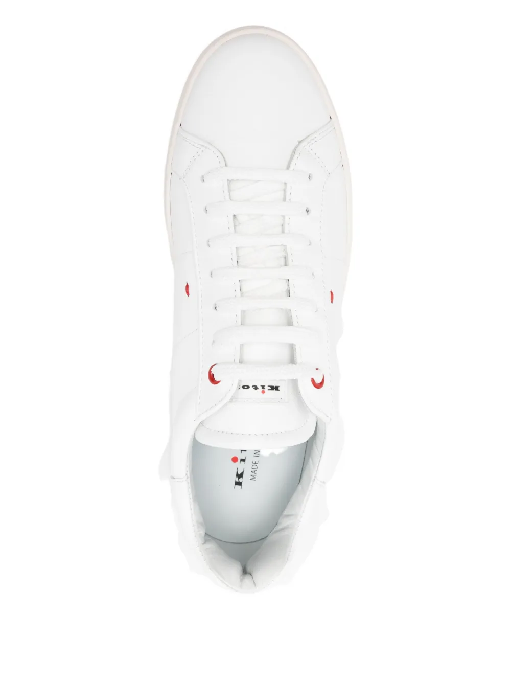 Kiton leather sneakers White