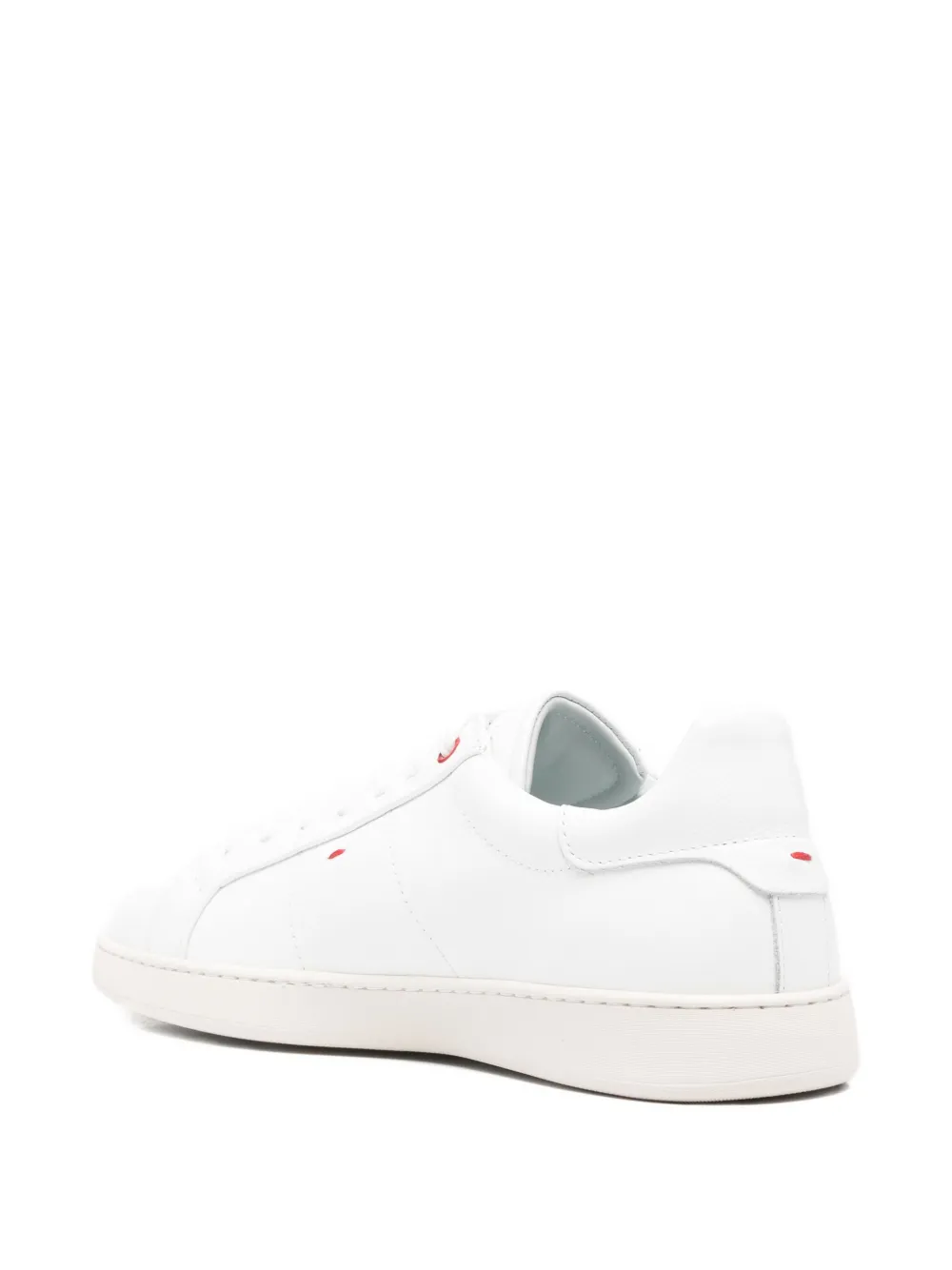 Kiton leather sneakers White