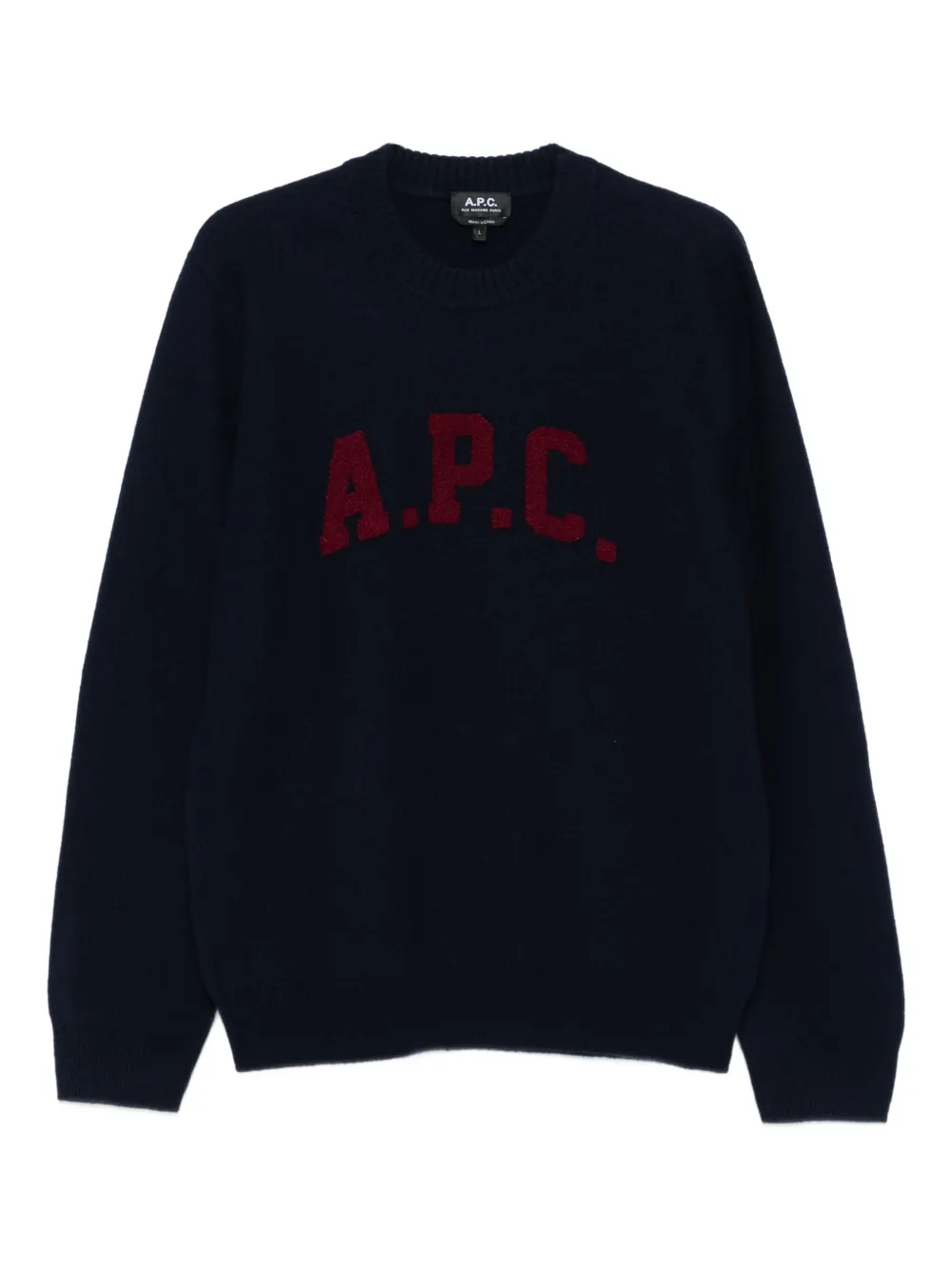 A.P.C. logo-detail crew-neck sweater | Blue | Image 1
