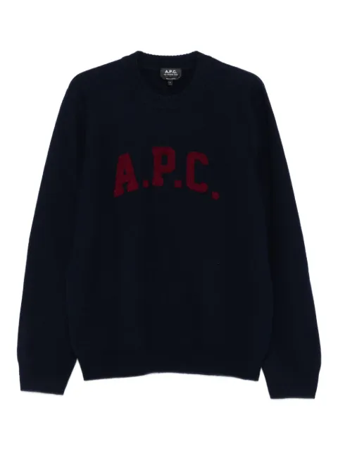 A.P.C. logo-detail crew-neck sweater