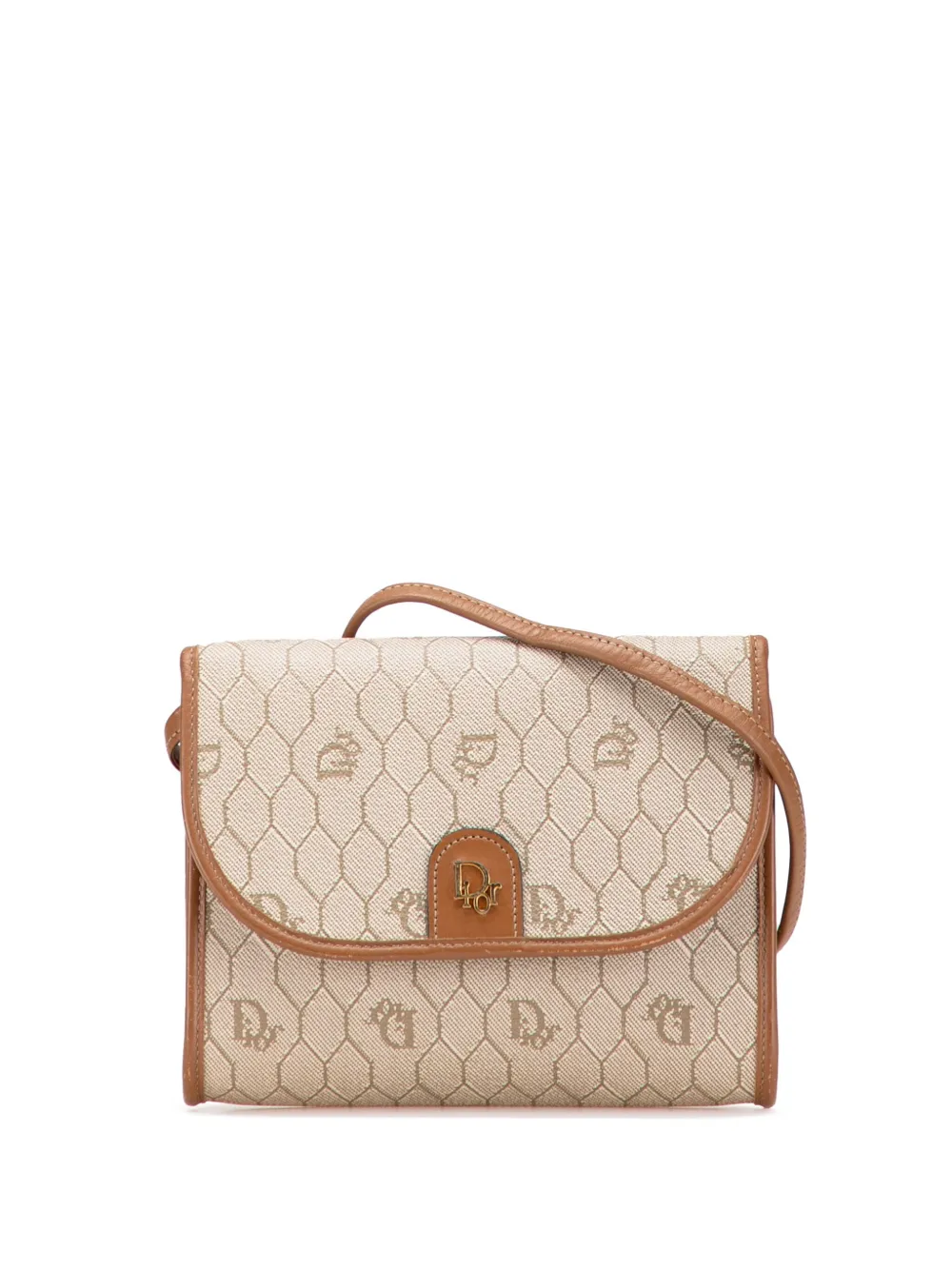 Christian Dior Pre-Owned 20th Century ハニカム コーテッドキャンバス ショルダーバッグ - ブラウン Christian Dior Pre-Owned 20th Century ハニカム コーテッドキャンバス ショルダーバッグ - ブラウン