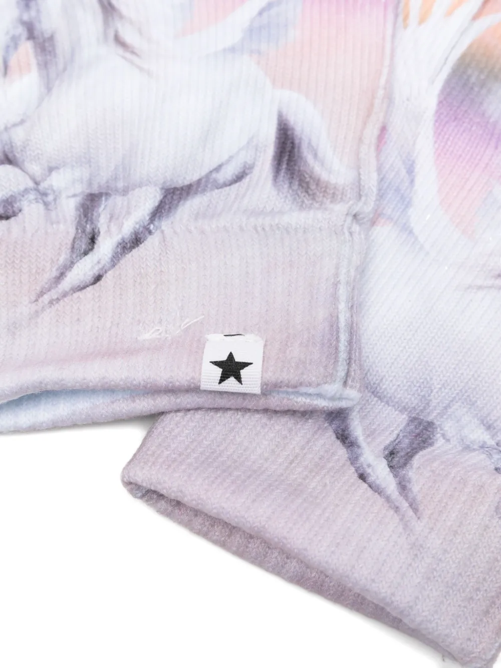 Molo Pegasus-print Hat Glove Set (set Of Two) In Neutral