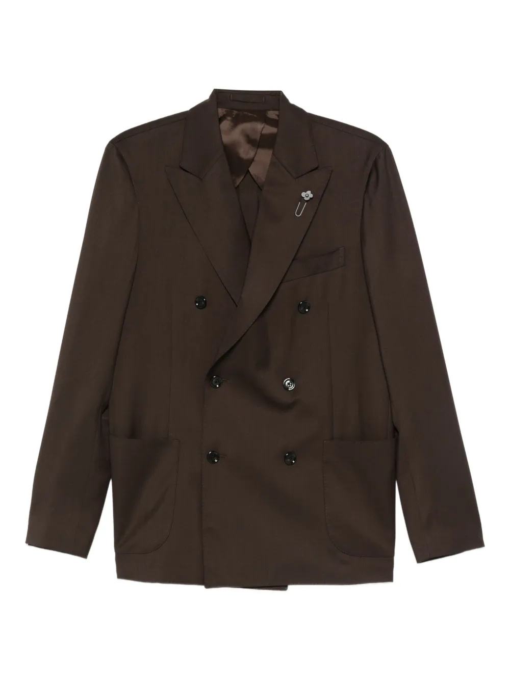Lardini double-breasted blazer | Brown | Image 1