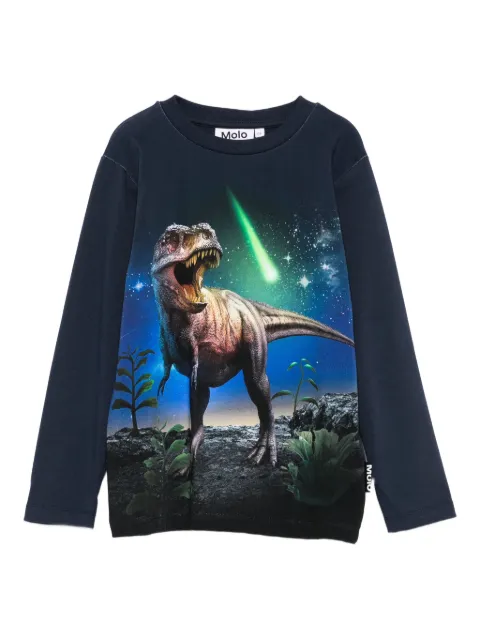Molo dinosaur meteor long-sleeved top