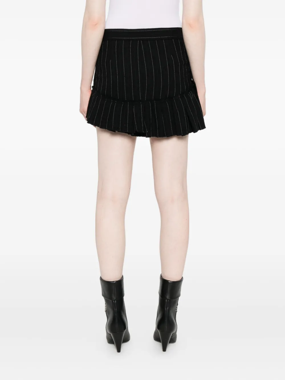 Isabel Marant Womens Black Atrium Maddy Pinstripe Cotton-blend Mini Skirt In Black